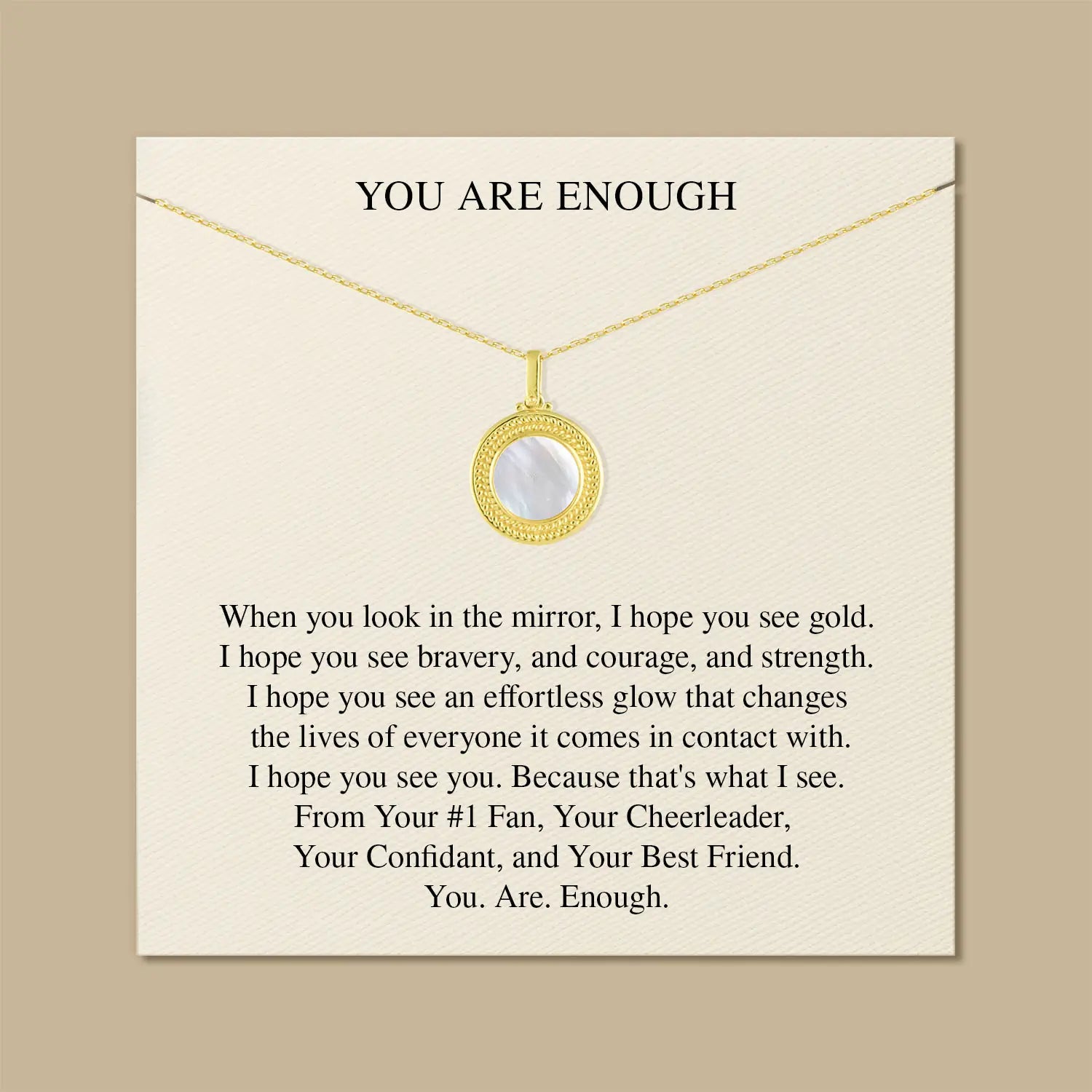 Best Friend Gift | You Are Enough Necklace