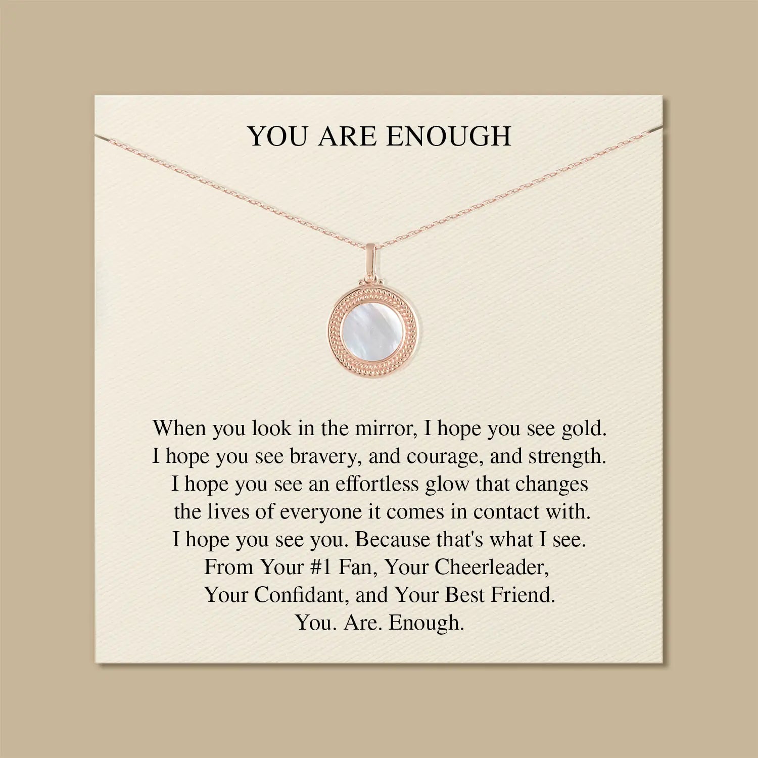 Best Friend Gift | You Are Enough Necklace